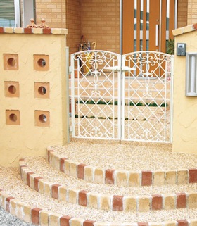 透かしブロック、施工例