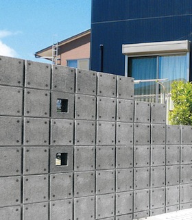 透かしブロック、施工例