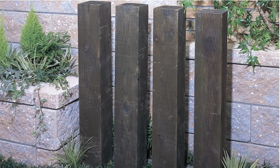 枕木、花壇、ガーデニング、施工例