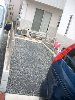 工事前の駐車場