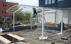 職人の施工の様子