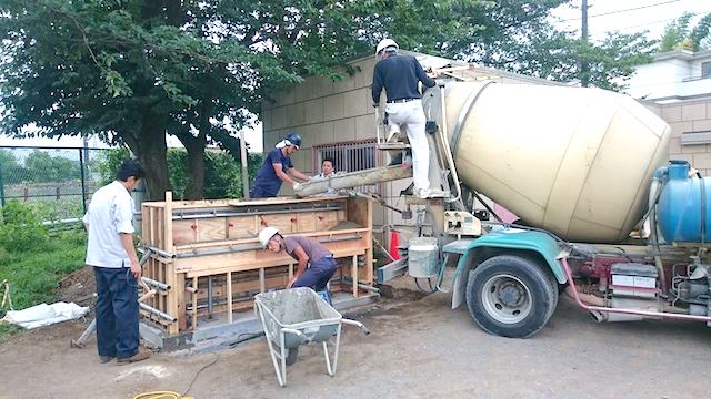 水飲み場を中学校に作ったエクステリア工事【子供たちは喜んでくれるかな？】