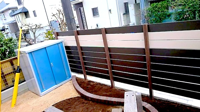 目隠しフェンスを設置したエクステリア工事【視線を気にせず庭で遊べる施行例です】