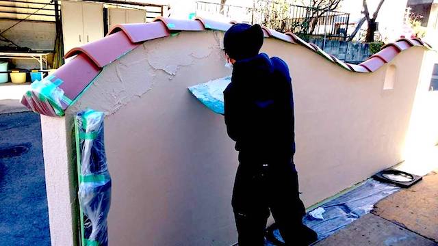 洋風瓦でかわいい壁を作ったエクステリア工事【壁作りレシピ公開します】